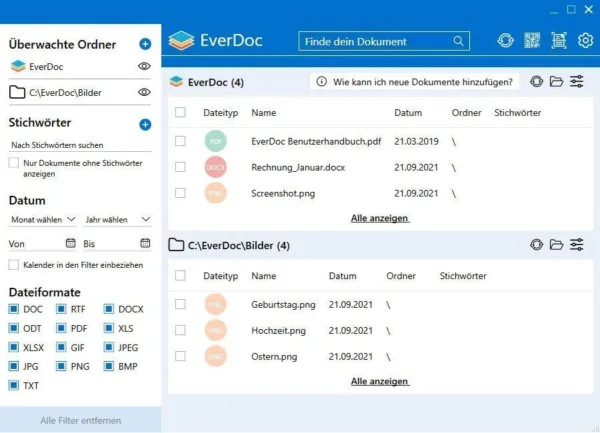 EverDoc 2024 - Dokumentenverwaltung Vollversion für PC Download - Effiziente Dateiorganisation – Bild 4