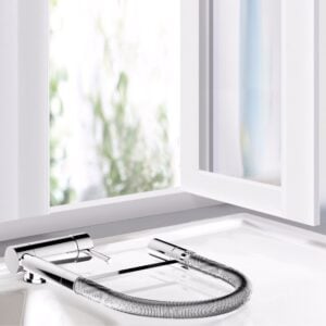 Küchenarmatur klappbar 6cm mit 2-Strahl Brause für Unterfenster-Vorfenster