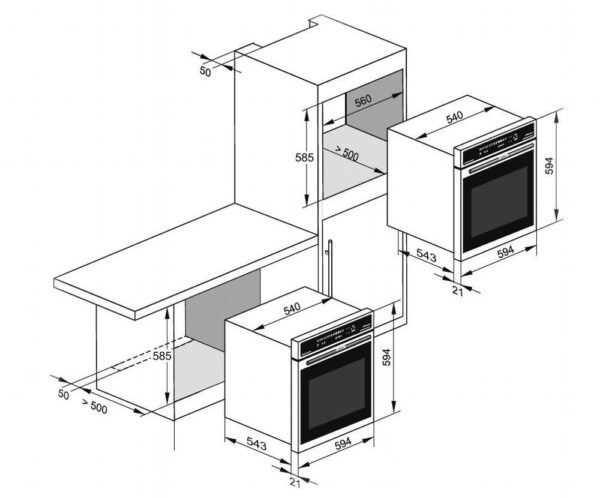 Einbau Backofen Kaiser Empire EH 6355 Autark 67L mit Selbstreinigung und Drehspieß - Image 5