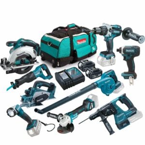 18V Makita 16tlg. Akku Werkzeug Set DHP458 DHR243 DKP180 Combo Kit