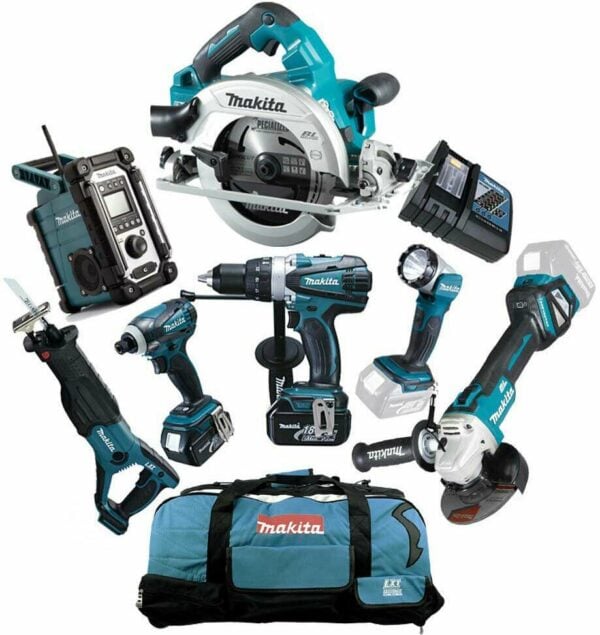 Makita DHS782 ZJ Handkreissäge Combo Kit mit DHP458 Akku-Bohrschrauber