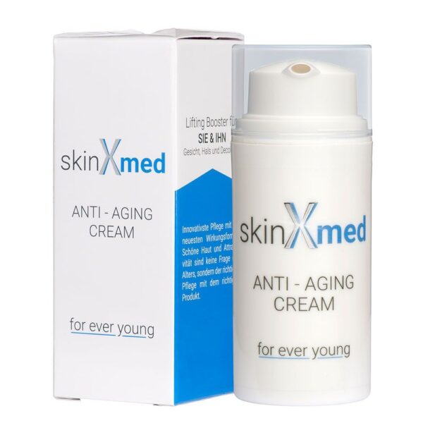 SkinXmed Anti-Aging Creme gegen Falten für Gesicht, Augen & Hals