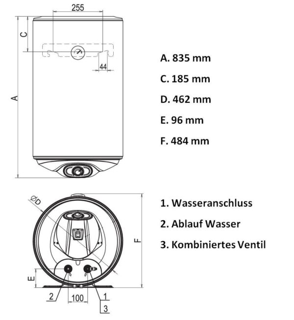 Eldom Favourite 80L Warmwasserspeicher Boiler mit Wi-Fi Steuerung - Image 4