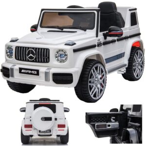 Mercedes-Benz G63 AMG V8 Biturbo Elektro Kinderauto Weiß für Kids