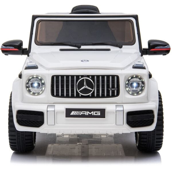 Mercedes-Benz G63 AMG V8 Biturbo Elektro Kinderauto Weiß für Kids - Image 1