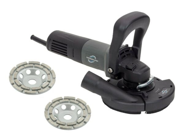 Trongaard Betonschleifer 1400W 125mm - Sanierungsfräse und Winkelschleifer-Set