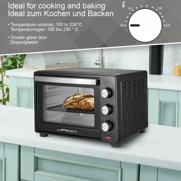 Jago® 30L Minibackofen mit Umluft und Grillfunktion – 1600W Pizzaofen - Image 2