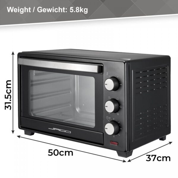 Jago® 30L Minibackofen mit Umluft und Grillfunktion – 1600W Pizzaofen - Image 14