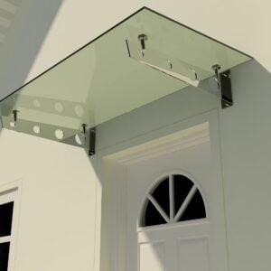 Edelstahl Glasvordach 13 mm - Elegante Überdachung für Eingänge