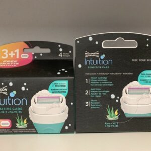 12 Wilkinson Intuition Naturals Sensitive Care Rasierklingen für Damen NEU
