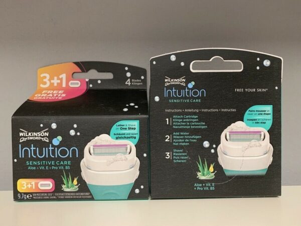 12 Wilkinson Intuition Naturals Sensitive Care Rasierklingen für Damen NEU