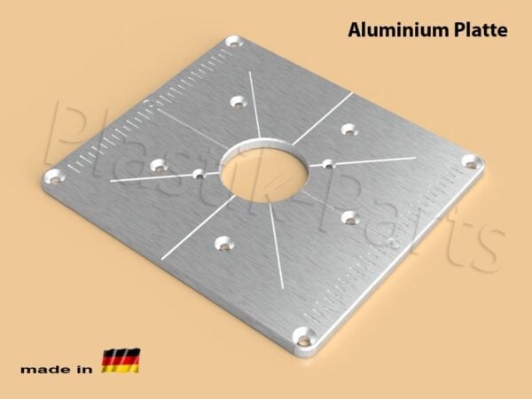 Alu Befestigungsplatte für Bosch GOF 1250 CE Frästisch - Einlegeplatte