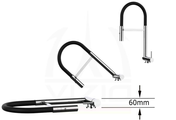 Küchenarmatur klappbar 6cm mit 2-Strahl Brause für Unterfenster-Vorfenster - Image 10