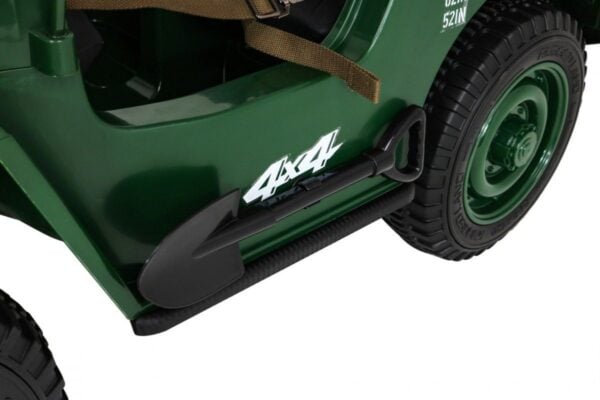 Jeep Willys MB Retro 3-Sitzer 24V Kinder Elektroauto grün 4x120W - Image 9
