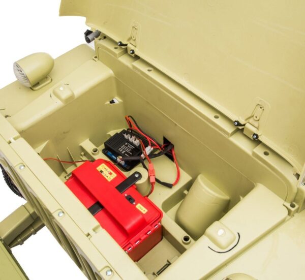 Jeep Willys MB Retro 3-Sitzer 24V Kinder Elektroauto grün 4x120W - Image 11