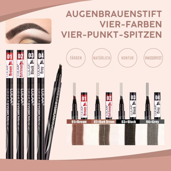 3D Augenbrauen Stift Pen für Microblading - Wasserfest, 24h, 4 Farben - Image 1