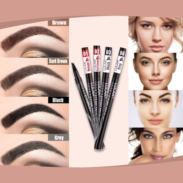 3D Augenbrauen Stift Pen für Microblading - Wasserfest, 24h, 4 Farben - Image 2