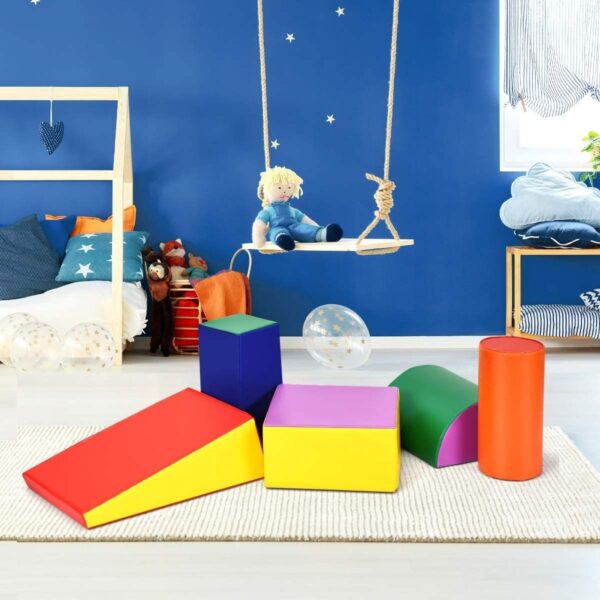 5-teiliges Set Schaumstoffbausteine für Babys & Kinder - Bunte Riesenbausteine - Image 1