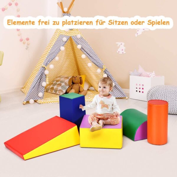 5-teiliges Set Schaumstoffbausteine für Babys & Kinder - Bunte Riesenbausteine - Image 2