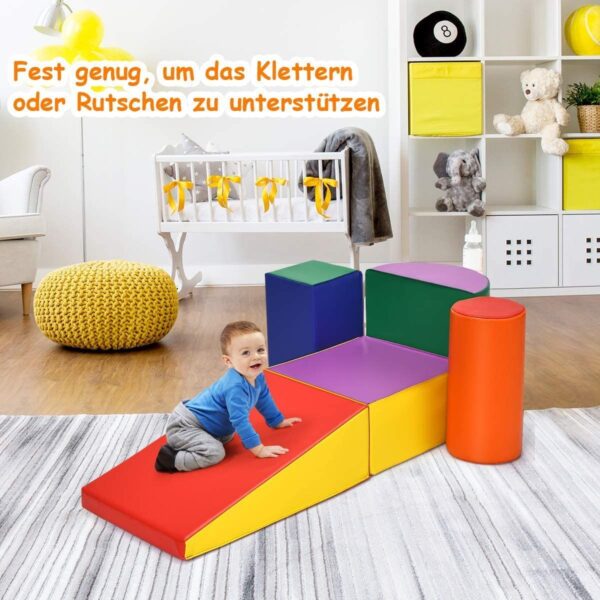 5-teiliges Set Schaumstoffbausteine für Babys & Kinder - Bunte Riesenbausteine - Image 3
