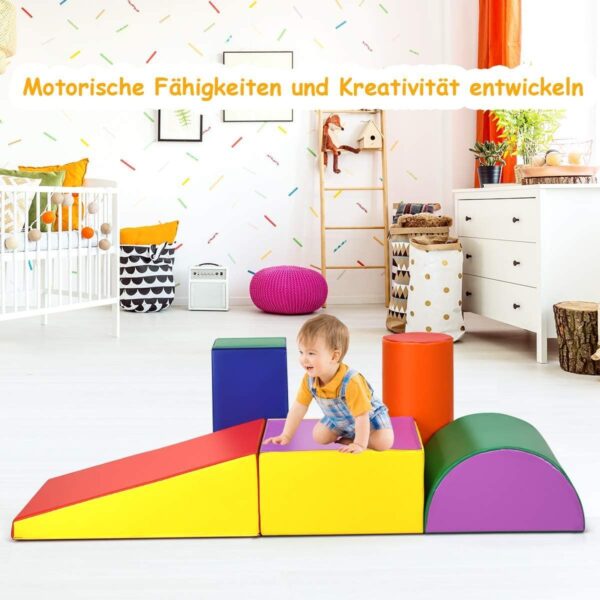 5-teiliges Set Schaumstoffbausteine für Babys & Kinder - Bunte Riesenbausteine - Image 4