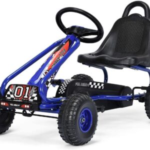 Verstellbares Gokart mit Handbremse - Tretauto bis 30kg belastbar