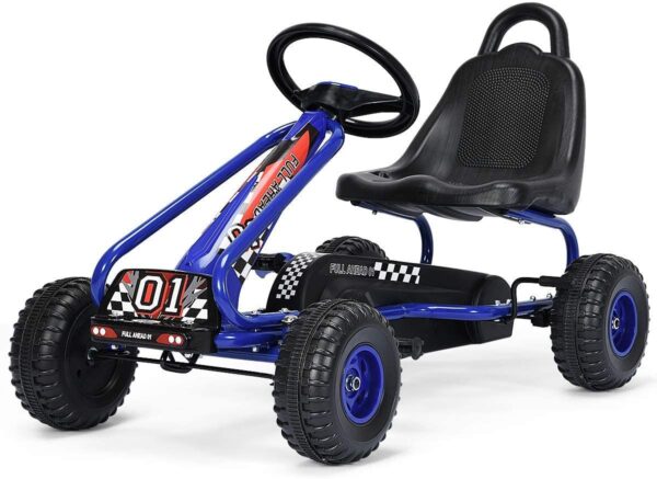 Verstellbares Gokart mit Handbremse - Tretauto bis 30kg belastbar