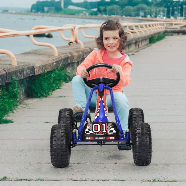 Verstellbares Gokart mit Handbremse - Tretauto bis 30kg belastbar - Image 1
