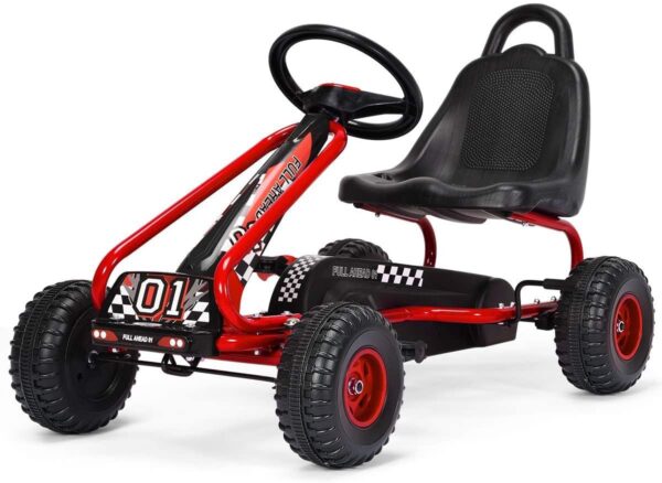 Verstellbares Gokart mit Handbremse - Tretauto bis 30kg belastbar - Image 6