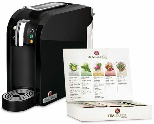 Teekanne Tealounge Teemaschine Schwarz für Tee-Kapseln Automat