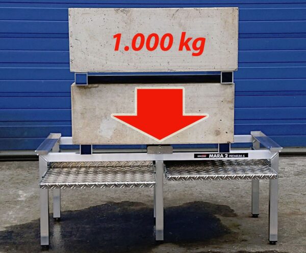 Waschmaschinenuntergestell Alu Mara 2 Premium mit 1.000 kg Traglast - Image 2