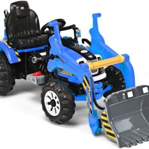 12V Elektro Kinderbagger mit Schaufel, Sitzbagger 2,5-5 km/h
