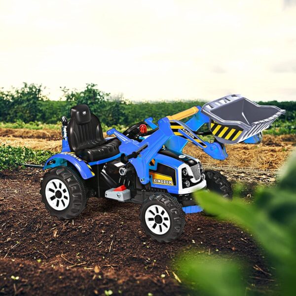 12V Elektro Kinderbagger mit Schaufel, Sitzbagger 2,5-5 km/h - Image 1