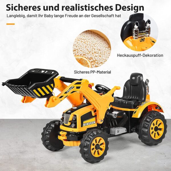 12V Elektro Kinderbagger mit Schaufel, Sitzbagger 2,5-5 km/h - Image 17