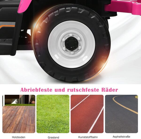 12V 3-Gang Kinder Traktor mit abnehmbarem Anhänger & 2,4G Fernbedienung - Image 5