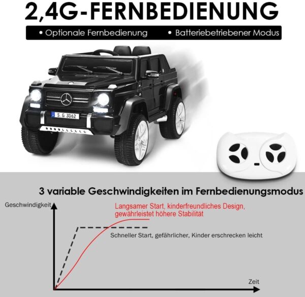 12V Mercedes-Benz Maybach Kinderauto mit Fernbedienung und MP3 Hupe - Image 2