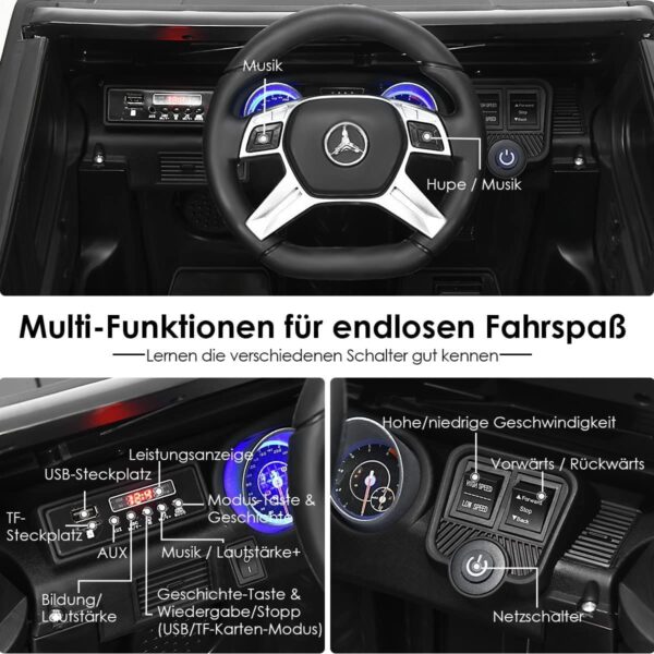 12V Mercedes-Benz Maybach Kinderauto mit Fernbedienung und MP3 Hupe - Image 3