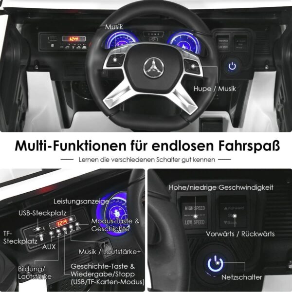12V Mercedes-Benz Maybach Kinderauto mit Fernbedienung und MP3 Hupe - Image 16