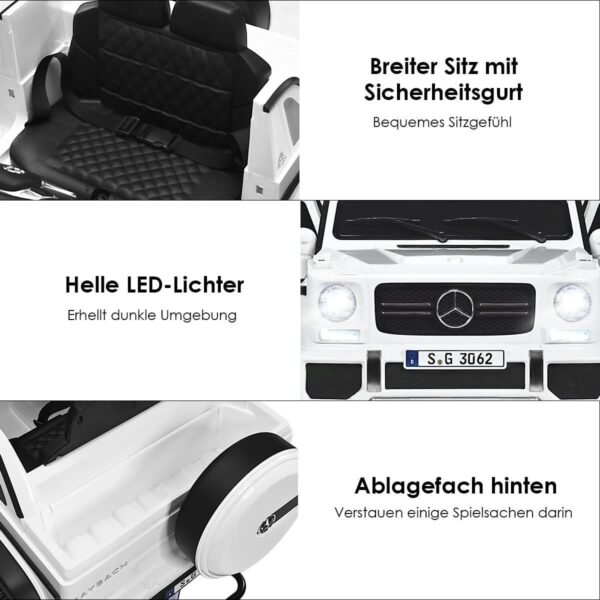 12V Mercedes-Benz Maybach Kinderauto mit Fernbedienung und MP3 Hupe - Image 18