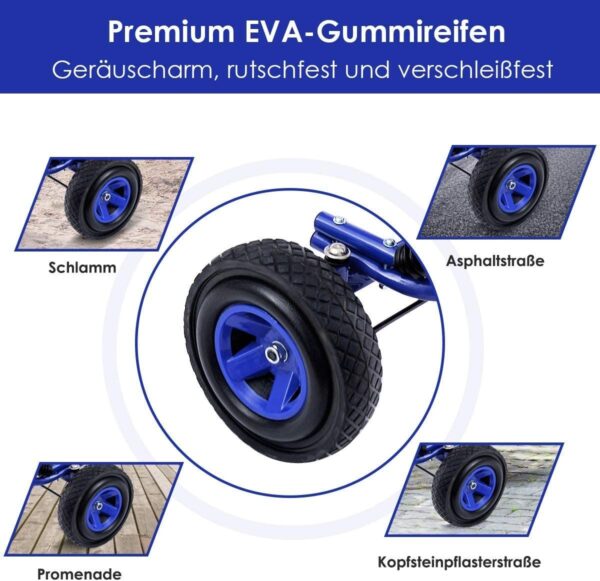 Gokart mit Handbremse und verstellbarem Sitz, Tretauto mit Vor- und Rückwärtsgang - Image 4