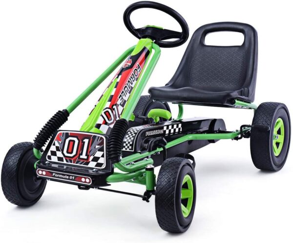 Gokart mit Handbremse und verstellbarem Sitz, Tretauto mit Vor- und Rückwärtsgang - Image 5
