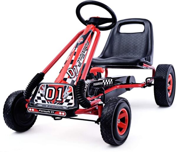 Gokart mit Handbremse und verstellbarem Sitz, Tretauto mit Vor- und Rückwärtsgang - Image 10