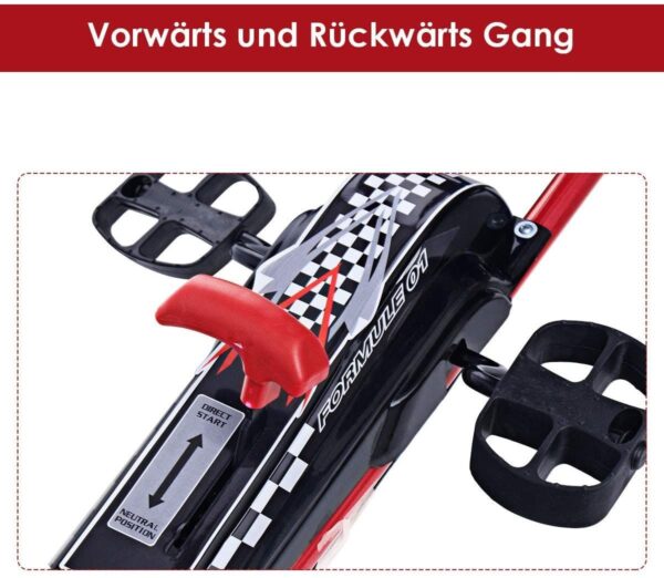 Gokart mit Handbremse und verstellbarem Sitz, Tretauto mit Vor- und Rückwärtsgang - Image 13