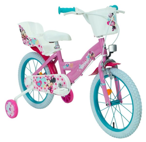 16 Zoll Minnie Mouse Mädchenfahrrad - Hufy21891 für kleine Abenteurer