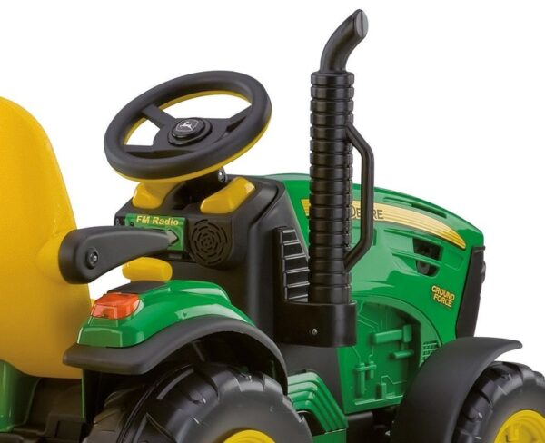 12V John Deere Ground Force Elektro Traktor mit Fernbedienung von PEG PEREGO - Image 9