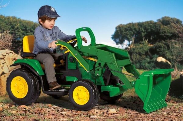 12V PEG PEREGO John Deere Elektro Traktor mit Ground Loader für Kinder - Image 4