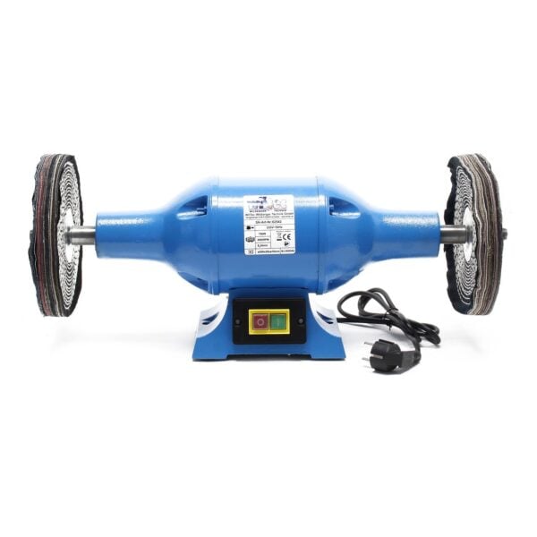 Wiltec 750W Poliermaschine Doppelschleifer Ø200mm mit Polierscheiben - Image 1