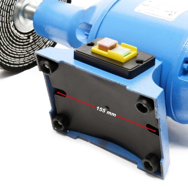 Wiltec 750W Poliermaschine Doppelschleifer Ø200mm mit Polierscheiben - Image 3
