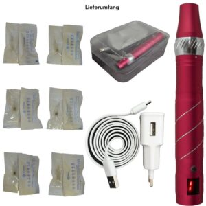 Dermapen Microneedling Gerät elektrisch für Anti-Aging mit 12 Nadeln