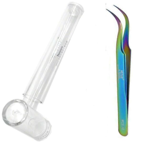 Vetus Wimpern Pinzette Set für Volumentechnik - 5 Farben & Etui - Image 10
